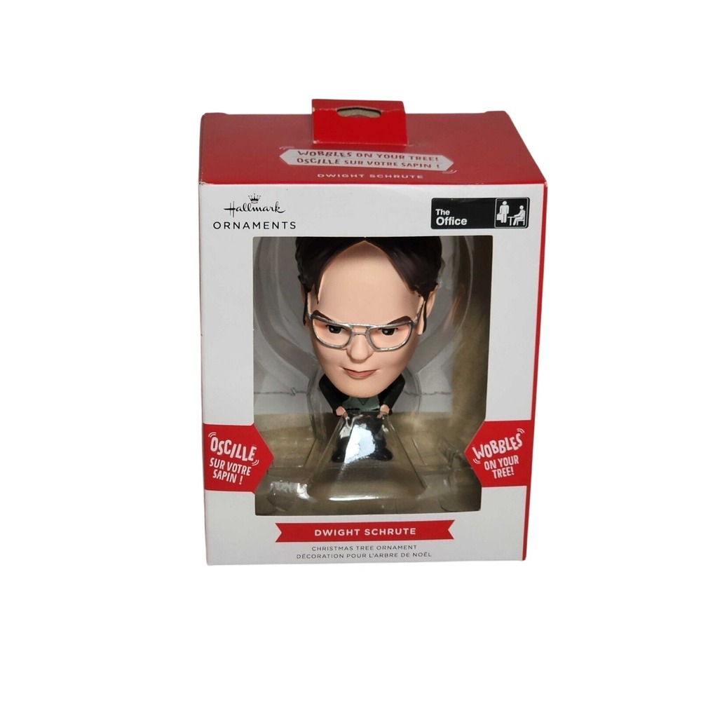 Dwight‎ Schrute The Office Bobble Head Christmas Ornament Hallmark New Xmas